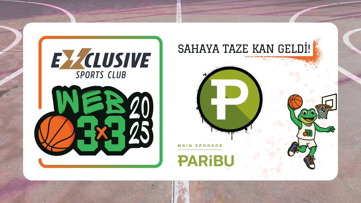 Ve karşınızda <a href="/ParibuCom/">Paribu</a> 

31 Mayıs’ta Rixos Tersane’de gerçekleşecek 16 WEB3 ekibin yarışacağı WEB3x3 Basketbol turnuvamızın takımları Paribu ile tamamlandı. 

Heyecan dorukta. Hazır mısın?