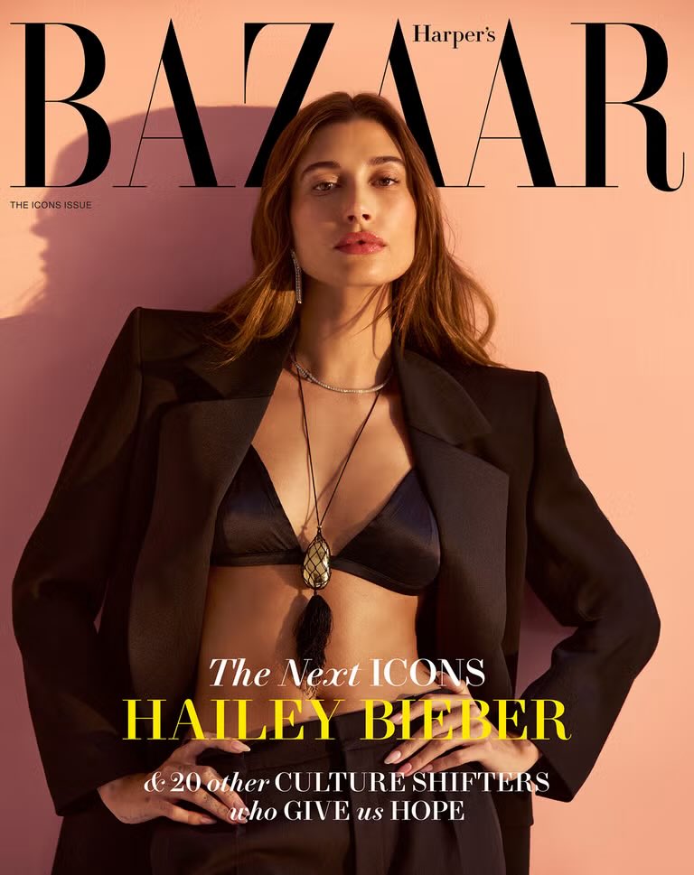 𝗚𝗮𝗹𝗶𝗹𝗲𝗮-𝗠𝗮𝗿𝗶𝗲 (@sxGalilea) wearing a jacket and trousers for the #BazaarRP icons issue.