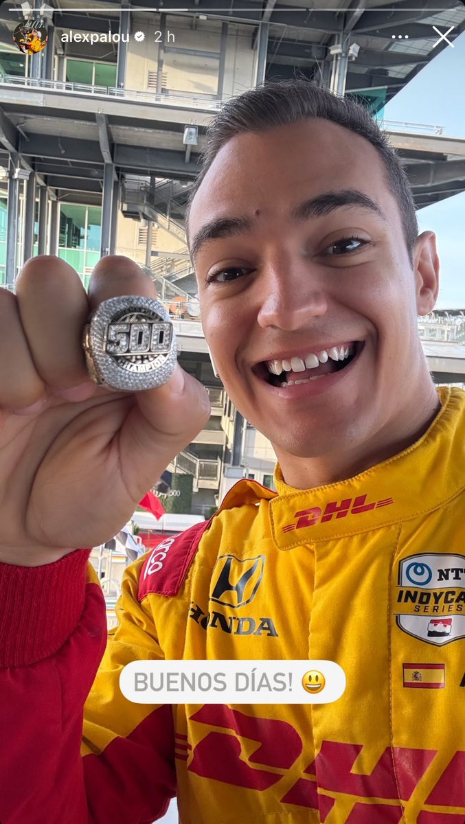 ¡¡Buenos días, <a href="/AlexPalou/">Alex Palou Montalbo</a>!! 

😏 ¿Qué se siente despertarse como ganador de la #Indy500?