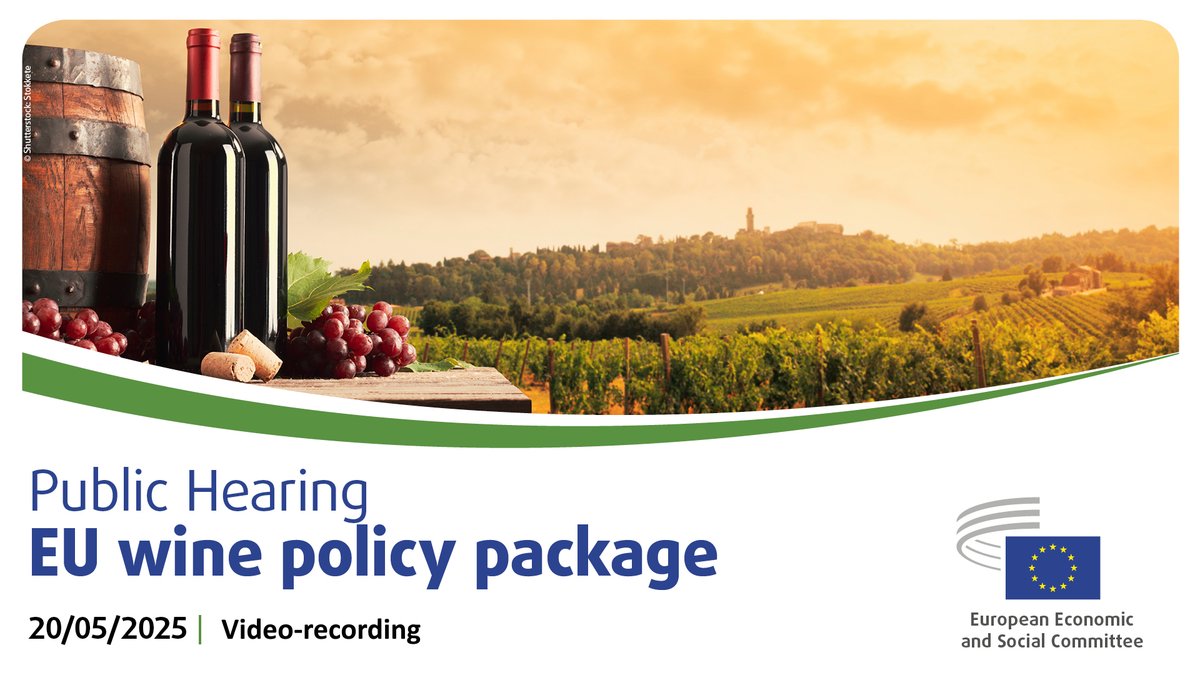 EESC Sustainable Development_nat-eesc.bsky.social (@eesc_nat) on Twitter photo 🍷Have you missed the <a href="/EU_EESC/">European Economic and Social Committee</a> debate on the 🇪🇺 #Wine legislation?
📹 Watch the video-recording: europa.eu/!8xY3f3
🛝🛝 Check the slides: europa.eu/!Y9Fvfg
🔖 Read about the EESC opinion: europa.eu/!Vqv3nJ 🍷Have you missed the <a href="/EU_EESC/">European Economic and Social Committee</a> debate on the 🇪🇺 #Wine legislation?
📹 Watch the video-recording: europa.eu/!8xY3f3
🛝🛝 Check the slides: europa.eu/!Y9Fvfg
🔖 Read about the EESC opinion: europa.eu/!Vqv3nJ