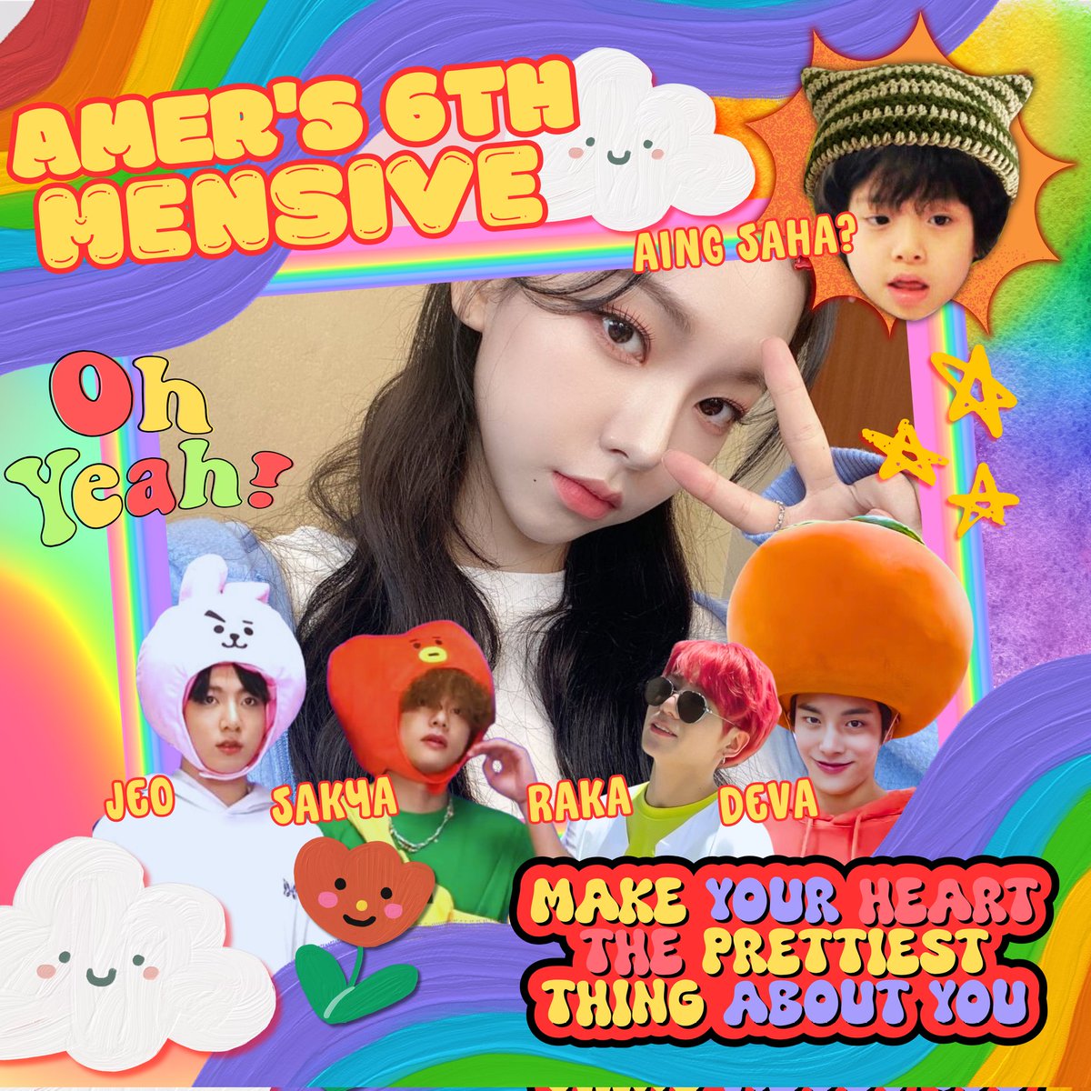 happy 6th mensive, Amer ☀️
semoga pertemanan kalian langgeng, solid, dan penuh warna. tetap jadi tim yang kompak dan saling support yaa! may your friendship always be full of happiness, trust, and unbreakable bonds. cheers to more memories—