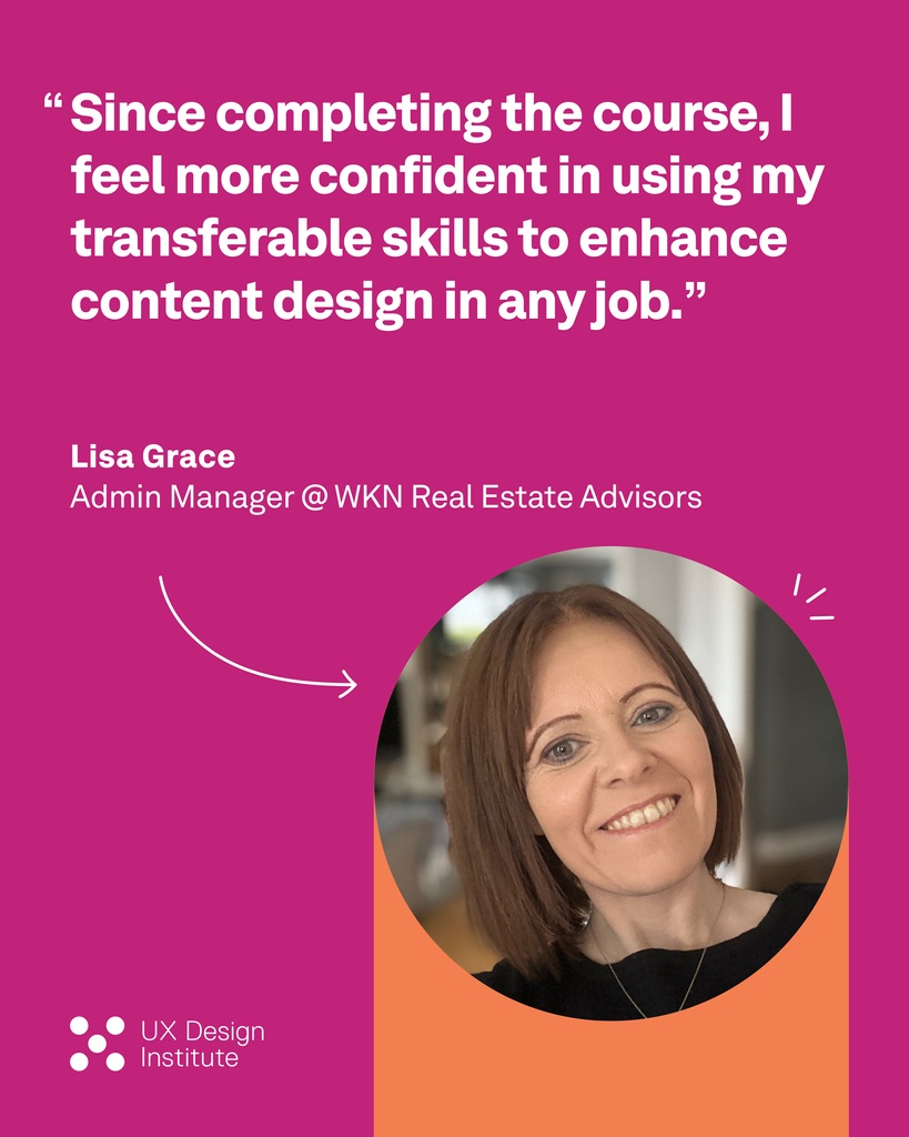 Are you ready to elevate your career with in-demand skills? Just ask Lisa, who discovered new confidence and capabilities after completing our Professional Certificate in Content Design ✍️⁠
⁠⁠
🔗: l8r.it/oNOG
⁠
#ux #content #ContentDesign