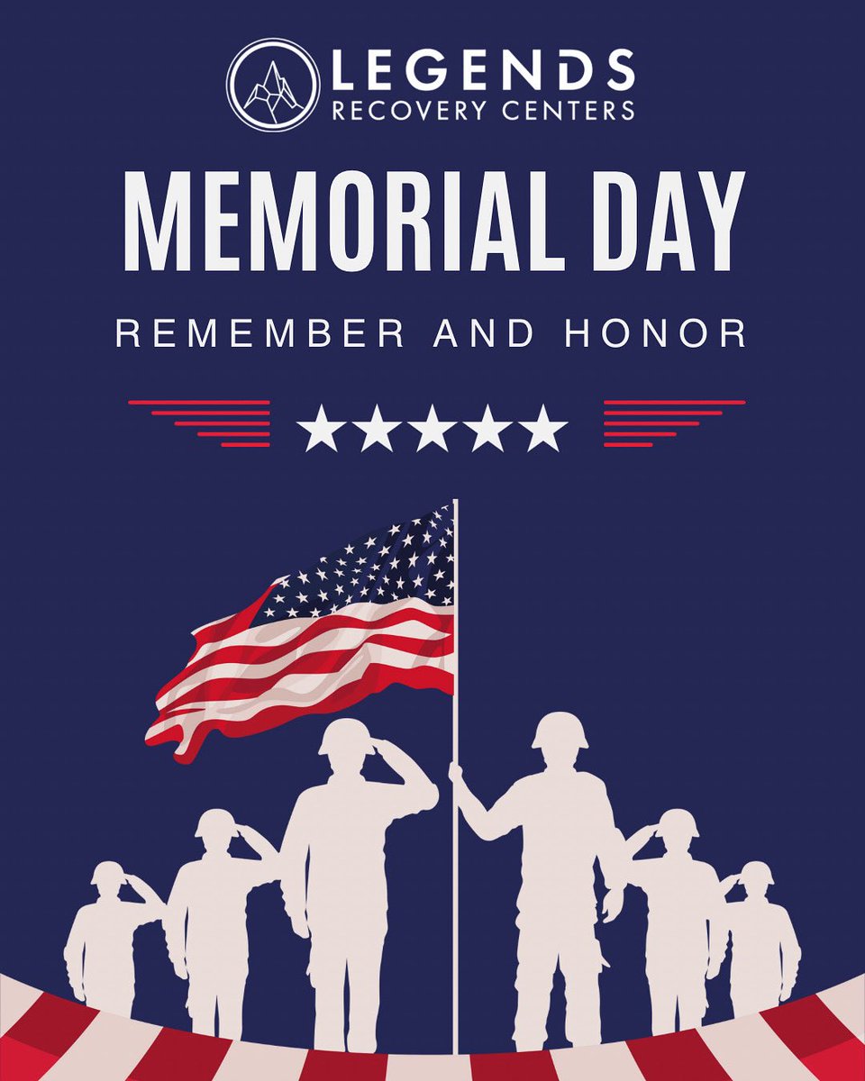 Today, we honor and remember the brave men and women who made the ultimate sacrifice for our freedom. At Legends Recovery Centers, we are grateful for their courage and service, and we hold their families close in our hearts.
