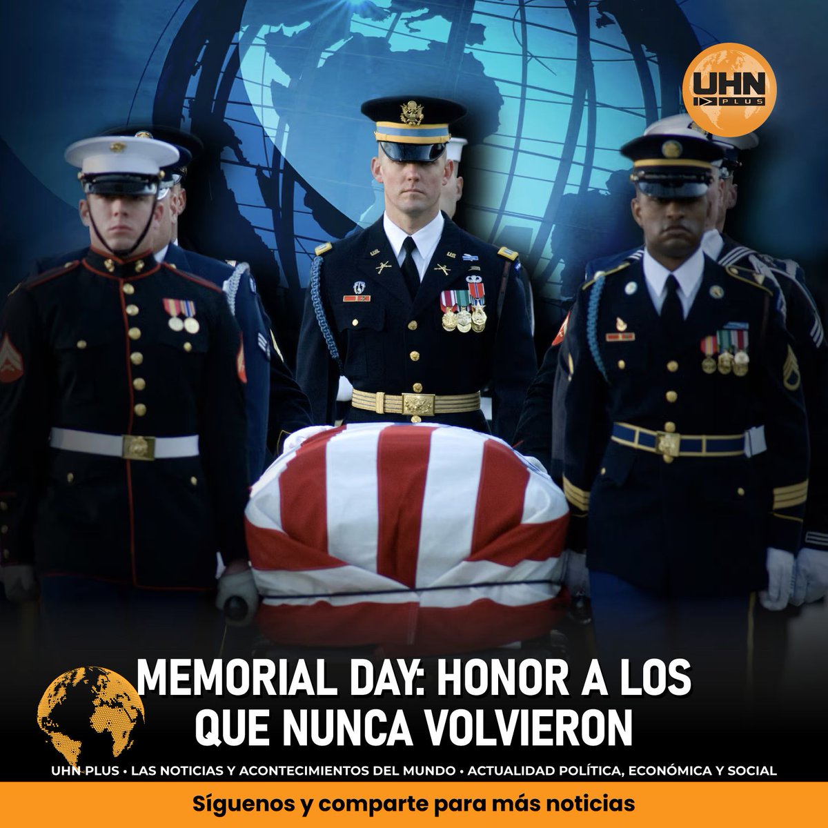 🇺🇸 | Hoy, en Memorial Day, Estados Unidos rinde homenaje a sus héroes caídos y a las familias marcadas por la pérdida. Una jornada de recuerdo y gratitud por quienes dieron la vida por su país.