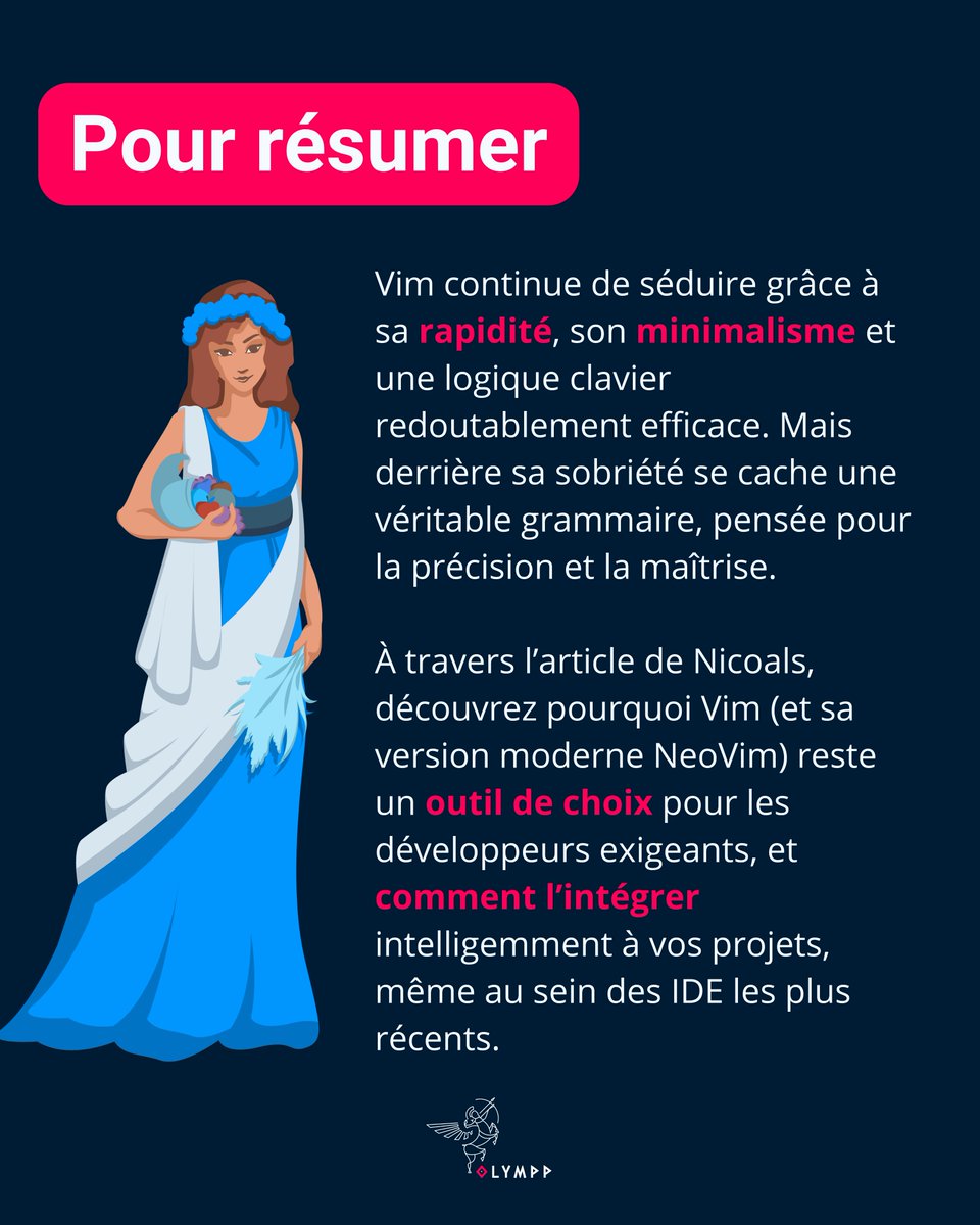 OL1PP's tweet photo. 🧠 [BLOG] Et si l’outil le plus redoutable de 2025 avait vu le jour… dans les années 90 ?
Vim, l'éditeur légendaire, continue de faire parler de lui, et Nicolas nous explique pourquoi dans notre nouvel article ! 👇
https://t.co/CHvZr1KKlg
Merci Nicolas pour ton expertise ! 🙌 https://t.co/kYTQ0DRh0L
