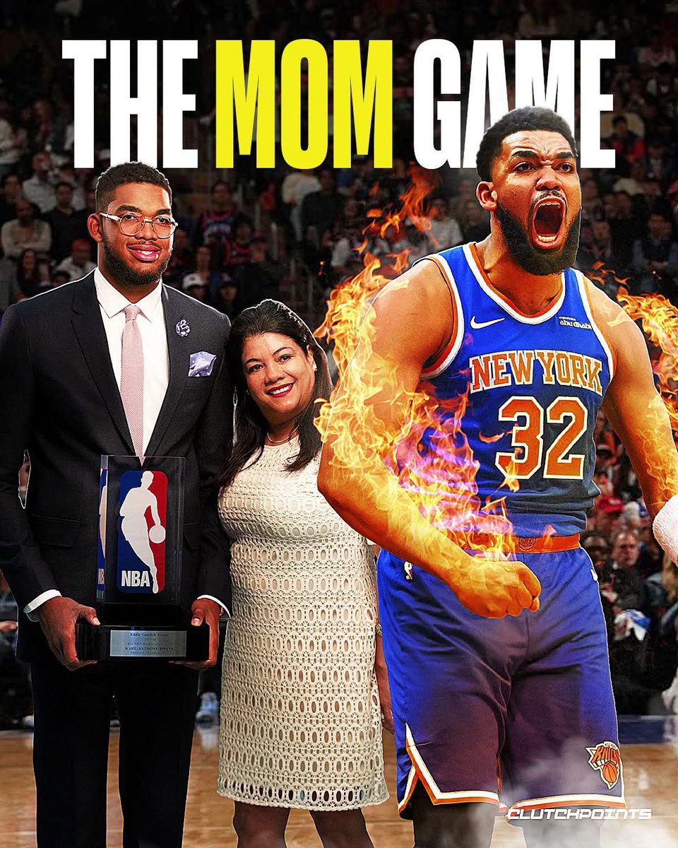 ClutchPoints (@clutchpoints) on Twitter photo Karl Anthony Towns delivered one of the most 𝗺𝗲𝗮𝗻𝗶𝗻𝗴𝗳𝘂𝗹 performances of his career on Dominican Mother’s Day.
In the crucial Game 3 vs. Indiana Pacers Towns dropped:
🔸24 points
🔸15 rebounds
🔸20 points in the 4th
A win that meant everything. 
But for Towns, it Karl Anthony Towns delivered one of the most 𝗺𝗲𝗮𝗻𝗶𝗻𝗴𝗳𝘂𝗹 performances of his career on Dominican Mother’s Day.
In the crucial Game 3 vs. Indiana Pacers Towns dropped:
🔸24 points
🔸15 rebounds
🔸20 points in the 4th
A win that meant everything. 
But for Towns, it