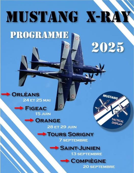 Pour rappel des prochaines dates, voici le programme des Mustang X-Ray pour cette année.