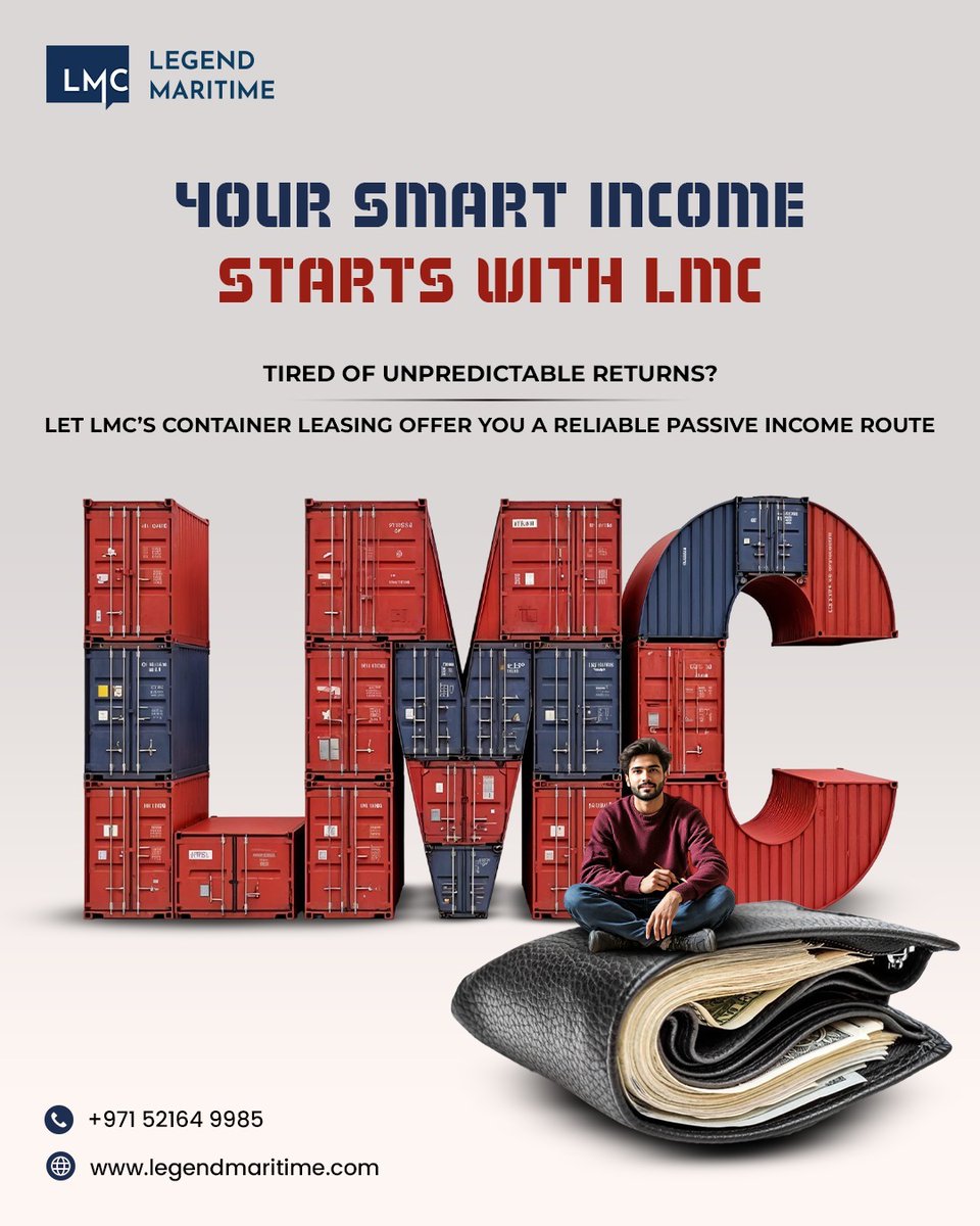 legendmaritimec's tweet image. 🔥 Your Smart Income Starts with LMC
Tired of unpredictable returns? Let containers work for you. 📦💸

📞 +971 52 164 9985
🌐 legendmaritime.com

#LegendMaritime #ContainerLeasing #PassiveEarnings #TangibleAssets #WealthWithEase #UAE #USA #India
