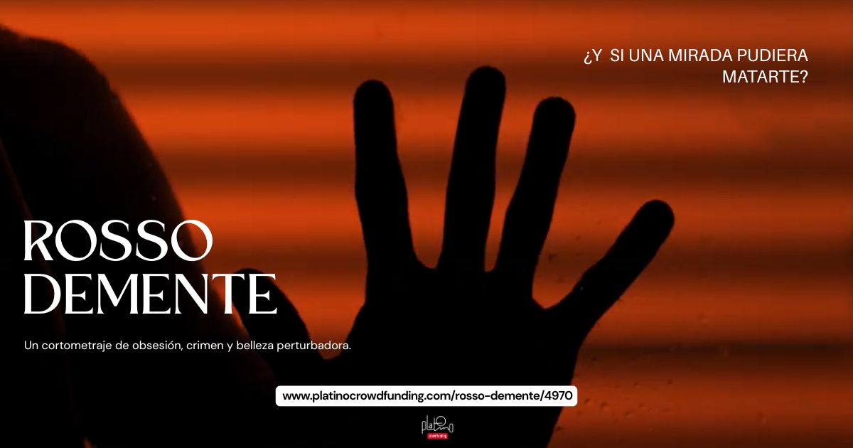 Rosso Demente es deseo, crimen y obsesión al estilo Hitchcock + giallo.
Un cortometraje que te convierte en cómplice 👁️‍🗨️
Ya hemos conseguido el 36%, pero esto es TODO O NADA. Necesitan tu apoyo para llegar al objetivo de financiación, entra platinocrowdfunding.com/rosso-demente/… 
 y apóyalo.