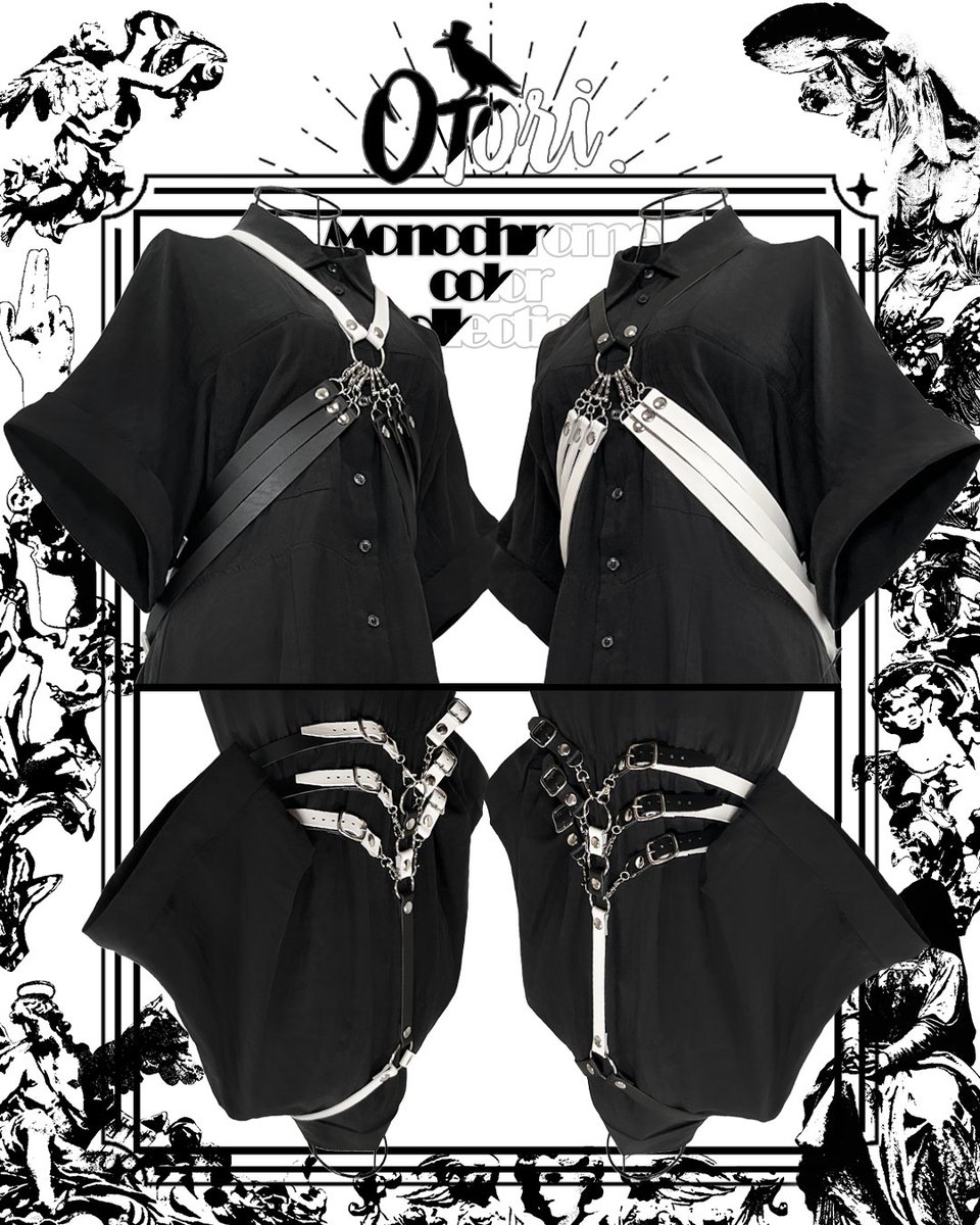 🤍🖤 ̖́-   
𝕄𝕠𝕟𝕠𝕔𝕙𝕣𝕠𝕞𝕖
✦••┈┈┈••✦••┈┈┈••✦

いずれか御好みの
肋骨ハーネスベルト
【抽選で1名様】へプレゼント

▼応募方法（ツリー必読）
フォロー［ <a href="/Otori_craft/">𝐎𝐭𝐨𝐫𝐢.</a> ］&amp; リポスト

〆切：5/29