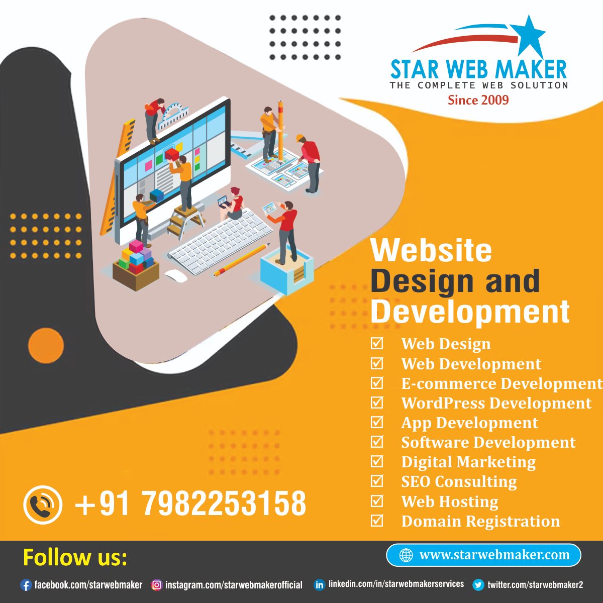 StarWebMaker2's tweet image. Looking to build a powerful online presence? Star Web Maker is your trusted partner! As a leading Website Design and Development Company, we craft visually stunning, user-friendly websites tailored to your business goals.
starwebmaker.com
#webdesignservices #webdesign