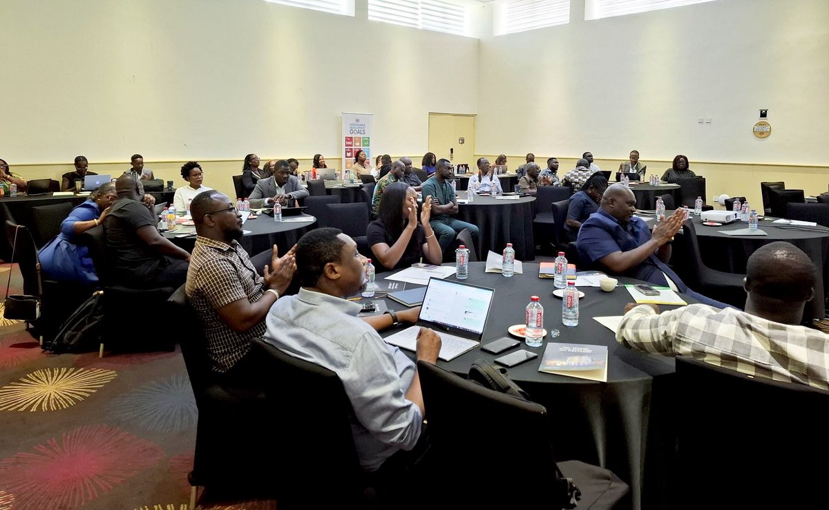 UNDPGhana's tweet photo. Ghana takes a step forward in climate action!
 
@mestighofficial & @EPA_Ghana, with support from @UNDPGhana held an inception workshop meeting to review & enhance Nationally Determined Contributions (NDCs), driving sustainable development & climate ambition.
 
#UNDPClimatePromise 
#NDCs
#ParisAgreement