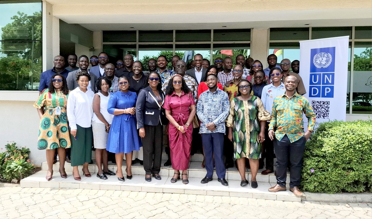 UNDPGhana's tweet photo. Ghana takes a step forward in climate action!
 
@mestighofficial & @EPA_Ghana, with support from @UNDPGhana held an inception workshop meeting to review & enhance Nationally Determined Contributions (NDCs), driving sustainable development & climate ambition.
 
#UNDPClimatePromise 
#NDCs
#ParisAgreement