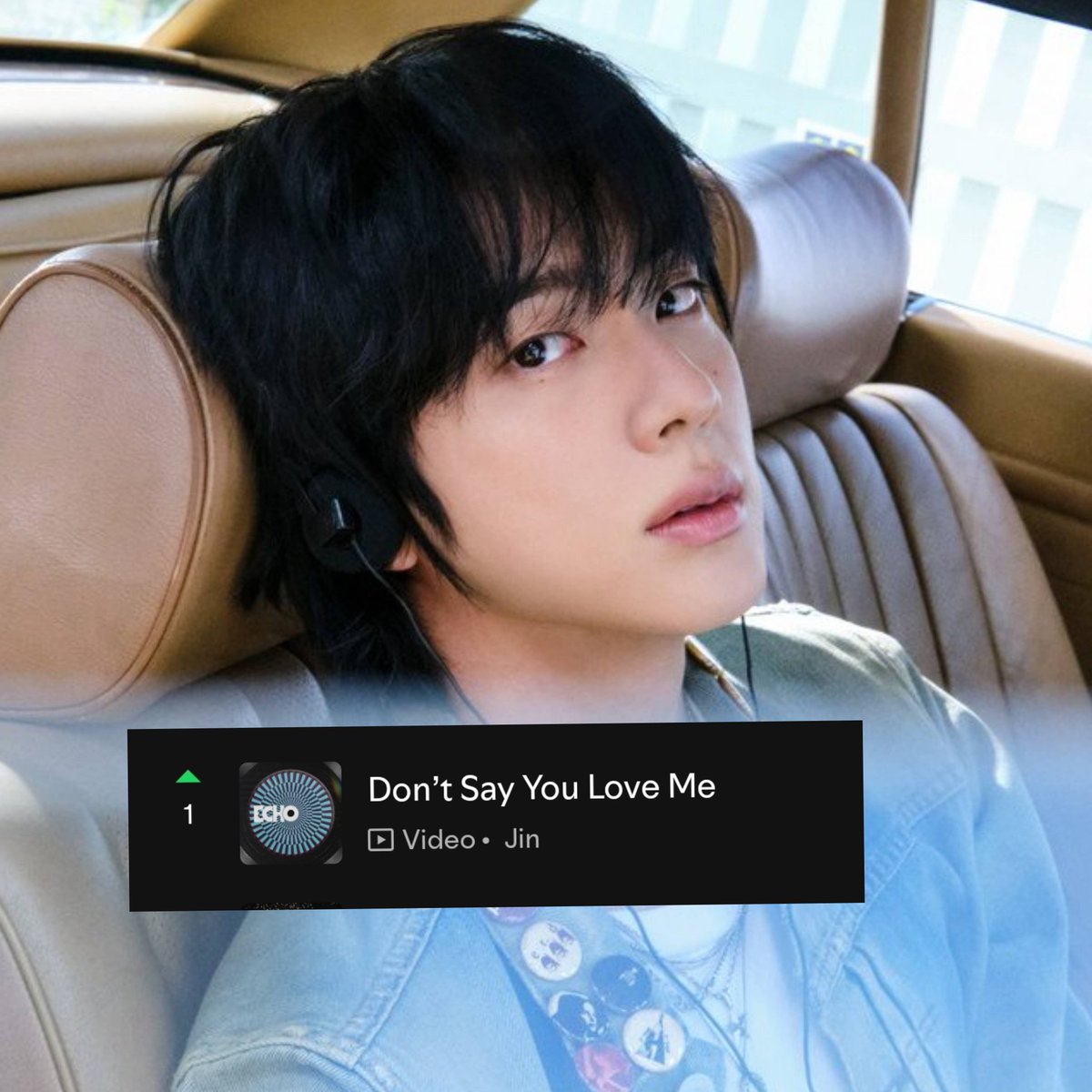 No. 1 song worldwide! Congratulations to silver vocalist, BTS' JIN. 💜