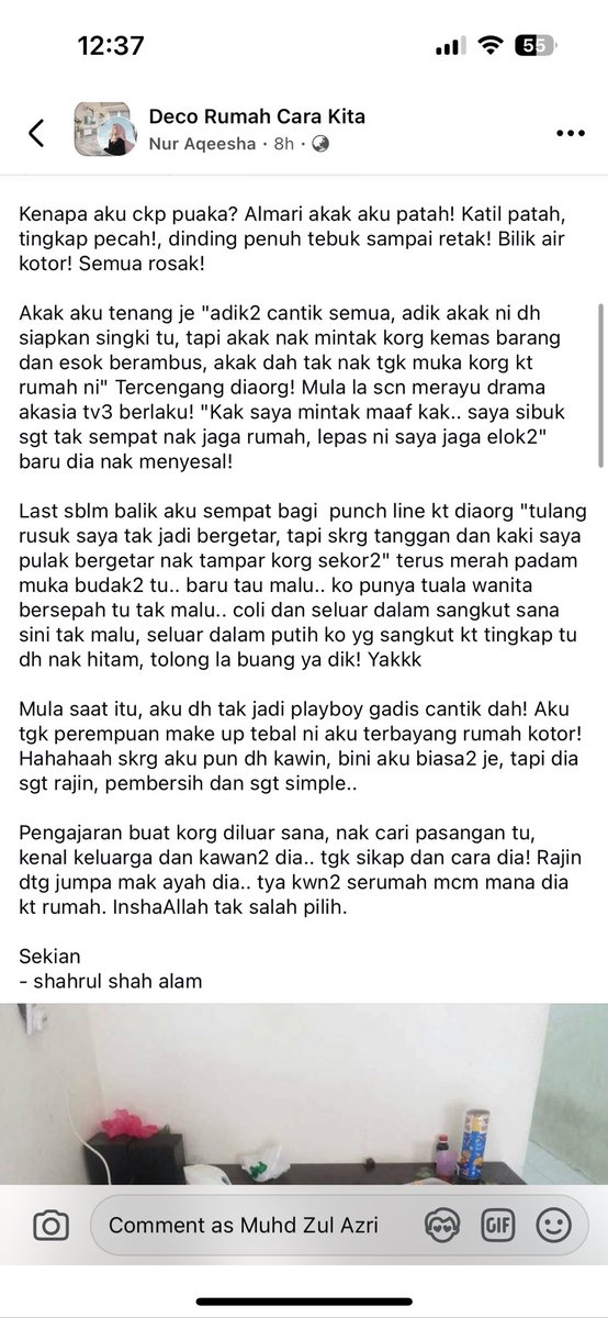 zulazri03's tweet photo. Aku sumpah tk leh brain yg pengotor ni. Betul la orang ckp, nk tgk dia pembersih ke tak tengok toilet dia. Kalau hauk maksudnya 

PENGOTOR. 😭 Nk dapat penyewa yg baik pun satu rezeki. Penyewa cam ni BALA OI https://t.co/pcJcphSQEu
