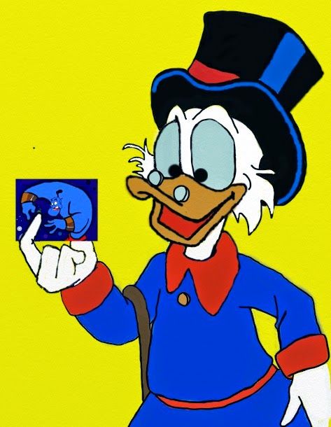Darkelements's tweet photo. Art of the Day: "Scrooge McDuck". Buy at: https://t.co/qvZnAkPtgY https://t.co/kGU2rinKWr