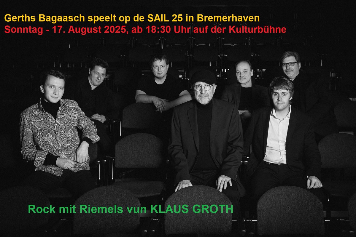 mircowenzlaff's tweet photo. Gerths Bagaasch  - Sonntag, 17. August 2025 -  SAIL Bremerhaven 2025 #GerthsBagaasch #Bremerhaven #SAIL #Konzert #Livemusik #Platt #Plattdeutsch https://t.co/smVGBopEXr