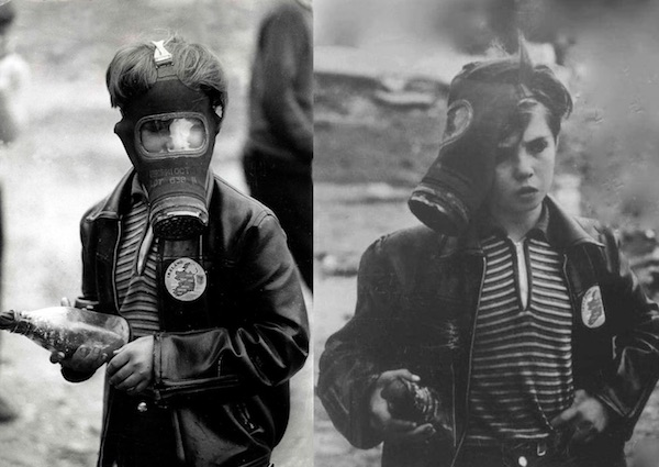 ultras_antifaa's tweet photo. PHOTO | #Ireland - 1969, Boy in the mask.

Clive Limpkin's iconic image of 14 yr old Paddy Coyle during the Battle of Bogside. A later mural became a global symbol of the struggle for civil rights and resisting oppression. https://t.co/w1ksfHiQHL