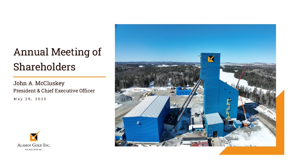Join Alamos Gold this Thursday, May 29 at 4:00 PM ET for our virtual Annual Meeting of Shareholders. Click here to register for the webcast: alamosgold.com/news-and-event…