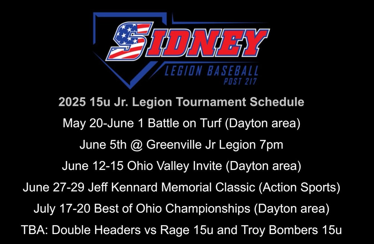 Post217Baseball's tweet photo. Post 217 baseball is back in action this week! Below is each team's 2025 schedule and links to follow along on Gamechanger:
Sr Legion Team: https://t.co/aLIhxJ63Mh
17u (Red): https://t.co/QQVEONLZ5u
16u (Blue): https://t.co/qOjcLRsYKr
15u (White): https://t.co/me3vgIppF3 https://t.co/NCpfVEL8z0