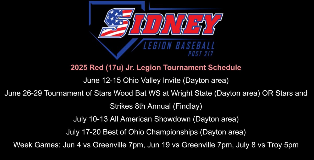 Post217Baseball's tweet photo. Post 217 baseball is back in action this week! Below is each team's 2025 schedule and links to follow along on Gamechanger:
Sr Legion Team: https://t.co/aLIhxJ63Mh
17u (Red): https://t.co/QQVEONLZ5u
16u (Blue): https://t.co/qOjcLRsYKr
15u (White): https://t.co/me3vgIppF3 https://t.co/NCpfVEL8z0