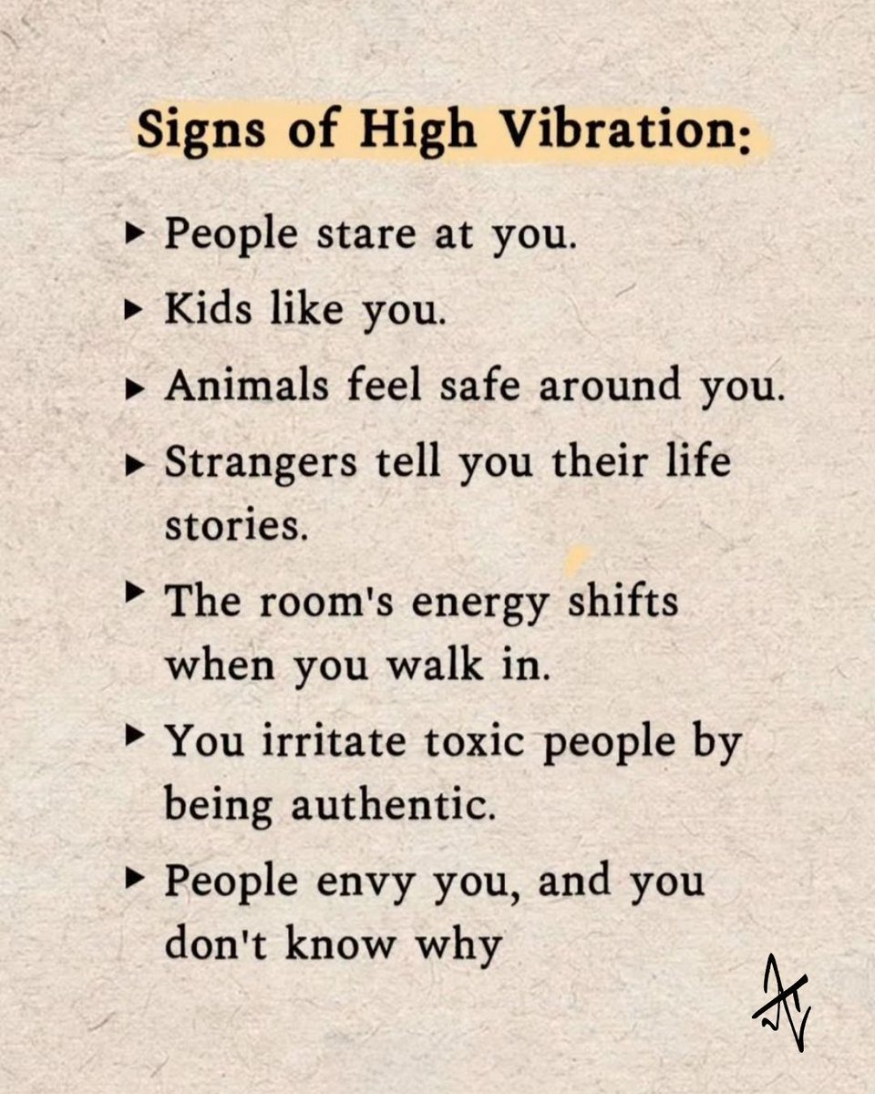 AkkshyeTulsyan's tweet image. Do any of these resonate?  Signs of high vibration...  #HighVibes #Energy #Intriguing