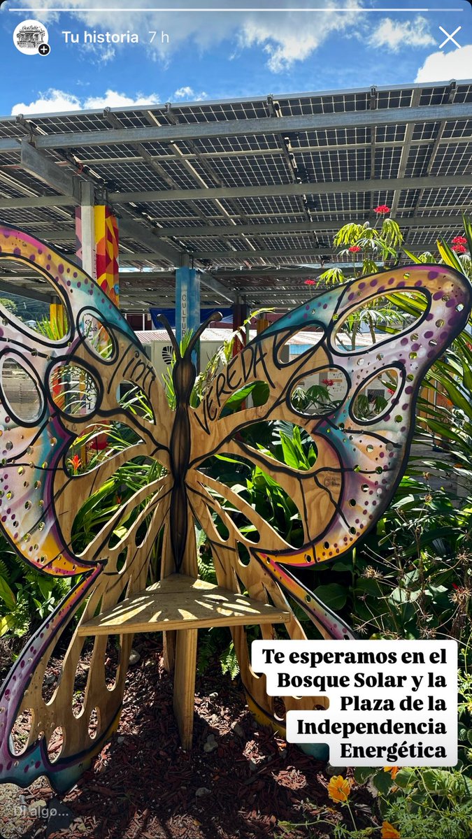 En la Plaza de la Independencia Energética de Casa Pueblo, además de energía, agua, internet, arte y jardines, también tienes espacios para sentarte, respirar y pensar. #Adjuntas