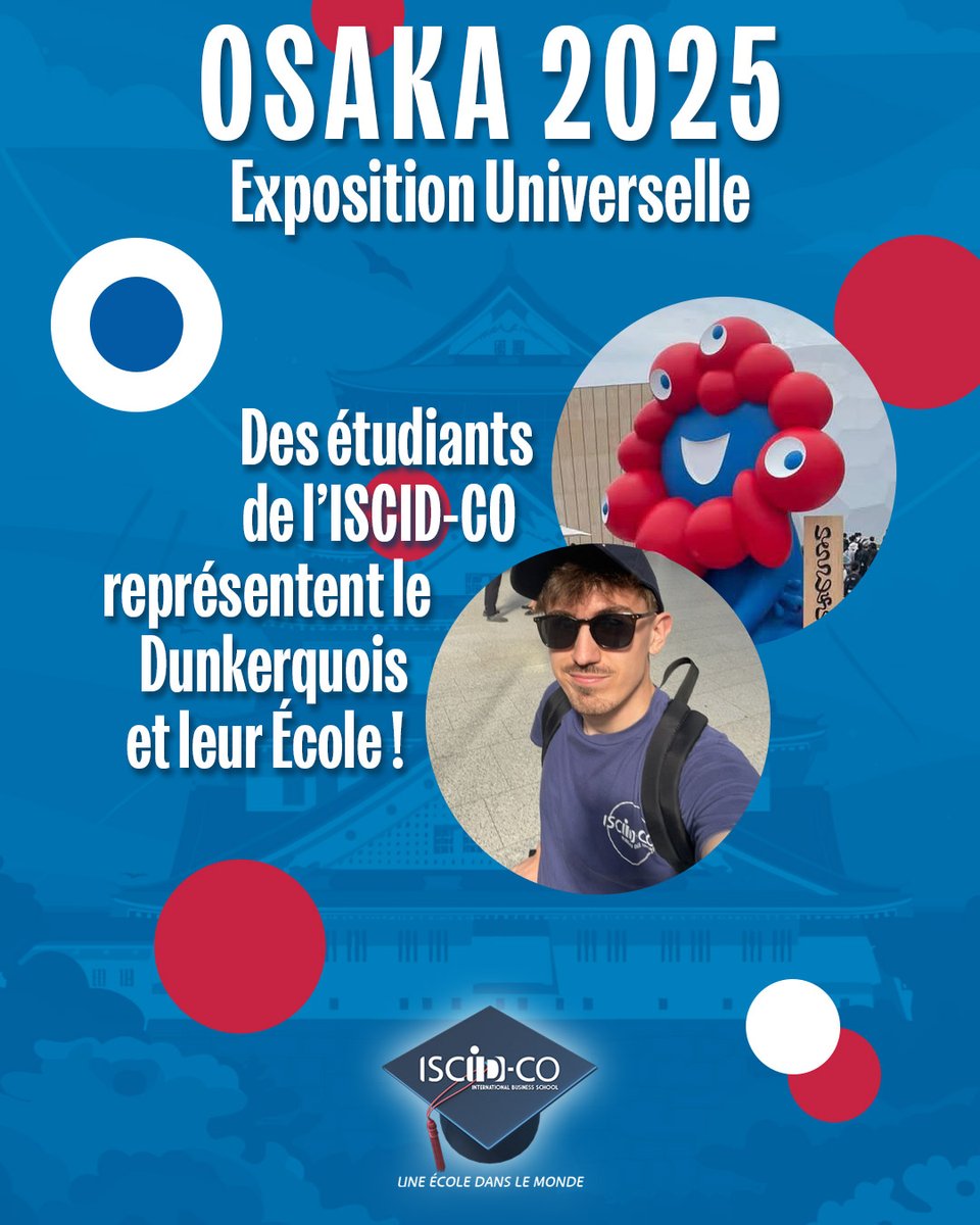 Du 16 au 18 mai, Arthur et Loïc, étudiants de l’ISCID-CO, ont participé bénévolement à la promotion du territoire dunkerquois à l'Exposition Universelle d'#Osaka .
Leurs témoignages sont à retrouver sur bit.ly/4dzfYM0 et sur bit.ly/3F9wi9D.
<a href="/ULCO_Univ/">ULCO (officiel)</a>