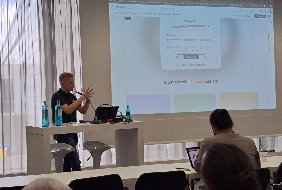 Bill Ayers (@spdoctor) on Twitter photo It's the start of #CollabSummit with <a href="/vesajuvonen/">Vesa Juvonen</a> showing how to make what's next possible! M365 Extensibility Workshop #CommunityRocks #Microsoft365 #SharePoint It's the start of #CollabSummit with <a href="/vesajuvonen/">Vesa Juvonen</a> showing how to make what's next possible! M365 Extensibility Workshop #CommunityRocks #Microsoft365 #SharePoint