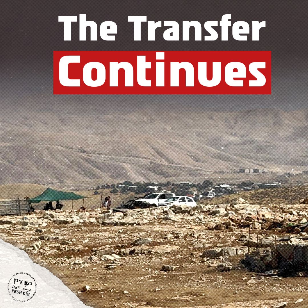 Yesh_Din's tweet image. Ahmad Mlihat, 48 years old, from Maghayir a-Deir:
"On Sunday, the settlers arrived in the afternoon and began setting up the outpost between the people’s homes – that’s when we knew it was the end. None of us knows what to do now, we have no future, they buried our identity."…