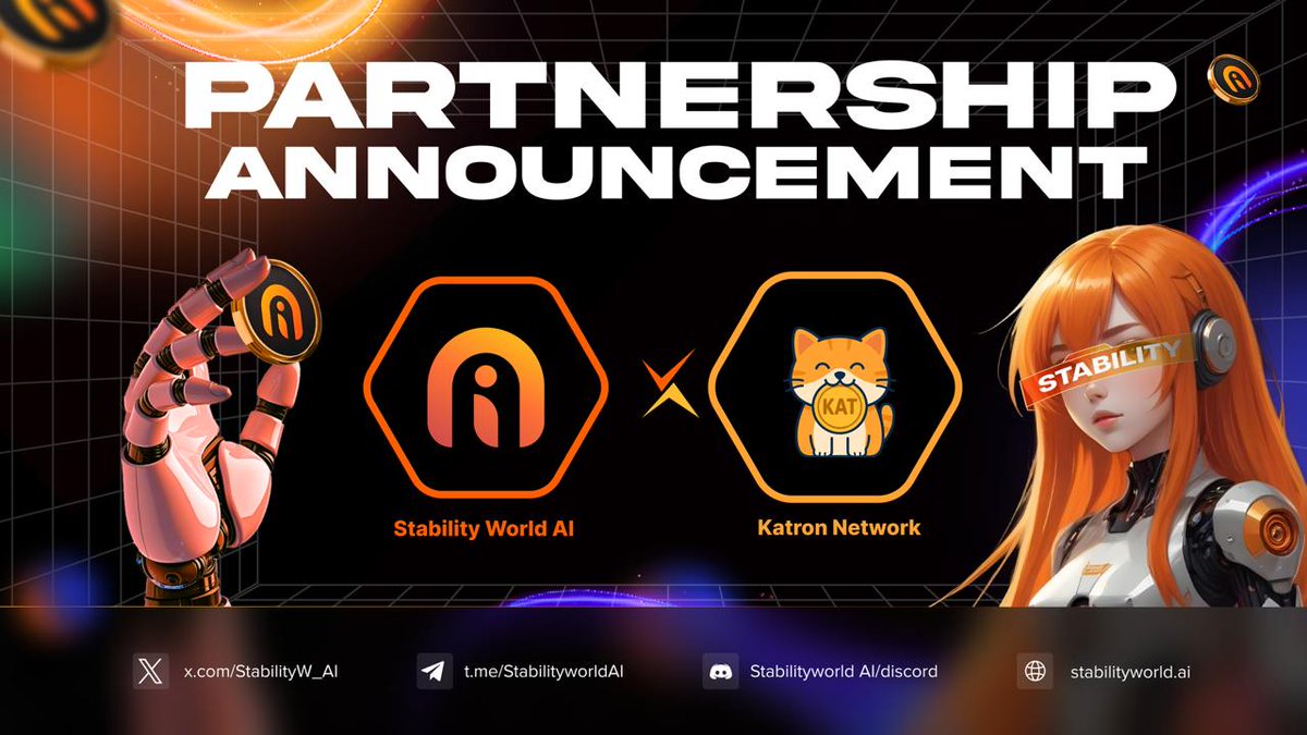 ⚡️Smart Crypto News ⚡️ (@smartcryptonew1) on Twitter photo 🎉 <a href="/StabilityW_AI/">Stability World AI</a> has announced partnership with <a href="/KatronNetwork/">KatronNetwork</a>
🤝 This is the purr-fect team-up accelerating decentralized physical networks on Solana!
🚀 Aligning AI and infrastructure for the future of #DePIN!
🔽 VISIT
stabilityworld.ai
#SCN1 🎉 <a href="/StabilityW_AI/">Stability World AI</a> has announced partnership with <a href="/KatronNetwork/">KatronNetwork</a>
🤝 This is the purr-fect team-up accelerating decentralized physical networks on Solana!
🚀 Aligning AI and infrastructure for the future of #DePIN!
🔽 VISIT
stabilityworld.ai
#SCN1