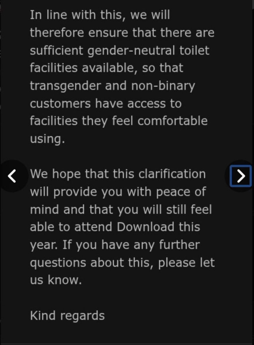 sugarGSP's tweet image. Hey! @DownloadFest, just a heads up, this is segregation and is absolutely not okay. If this were any other minority you would be outraged.  

The EHRC guidance is just that, guidance. And if you really did pride yourself on inclusivity and diversity then you would be letting…