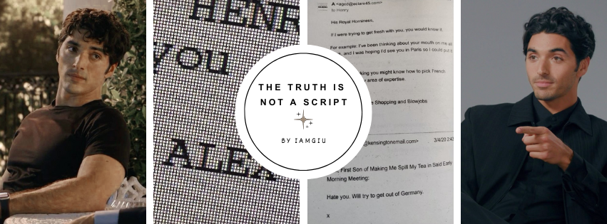 iamgiu's tweet image. "𝘐 𝘸𝘢𝘯𝘵 𝘢 𝘤𝘢𝘳𝘳𝘦𝘳 𝘵𝘩𝘢𝘵 𝘐'𝘮 𝘱𝘳𝘰𝘶𝘥 𝘰𝘧, 𝘯𝘰𝘵 𝘰𝘯𝘦 𝘵𝘩𝘢𝘵 𝘫𝘶𝘴𝘵 𝘤𝘩𝘦𝘤𝘬𝘴 𝘢𝘭𝘭 𝘵𝘩𝘦 𝘳𝘪𝘨𝘩𝘵 𝘣𝘰𝘹𝘦𝘴."
What would it be like if Alex and Henry had to negotiate their rights for a film adaptation of their story?
🔗archiveofourown.org/works/65911684
