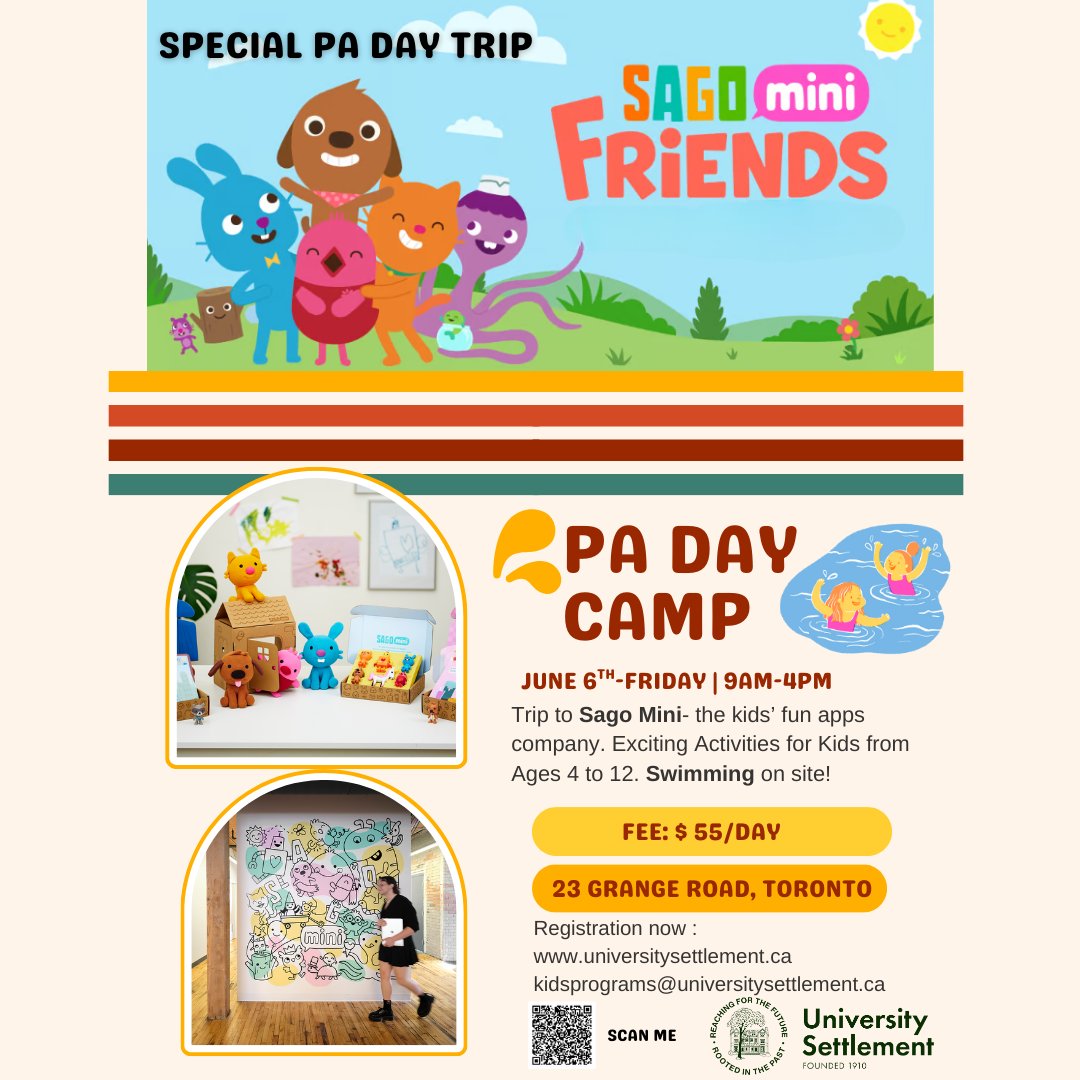 On June 6th we are taking our little creators on a special trip to the Sago Mini studio for this coming PA Day!
Spots are limited for the final PA Day of the term. Register on our website!
#padayfun #sagominifriends #torontokids #downtownto #childcareadventures