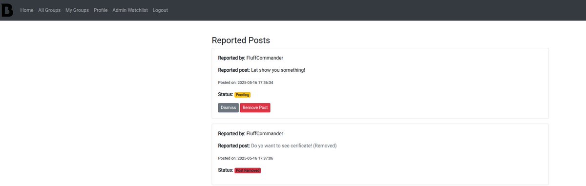 BarracksArmy's tweet image. 🚨 WarZone Update: Barracks Social

Sneak Peek into the upcoming feature:
Users will soon be able to Report potentially harmful Posts for Review ⚠️

Help it be a better place for all Animal Lovers ❤️

#BarracksArmy #bugbounty #update