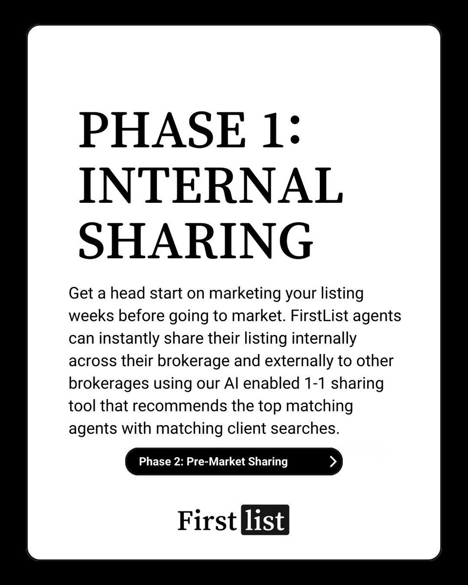 firstlistco's tweet image. Before your listing hits MLS®, there’s a proven way to ensure your launch is a success.

Introducing the FirstList 3-Phase Pre-Marketing Plan—built to drive demand, match motivated buyers early, and give your listings a head start.

👉 Swipe to see how it works.