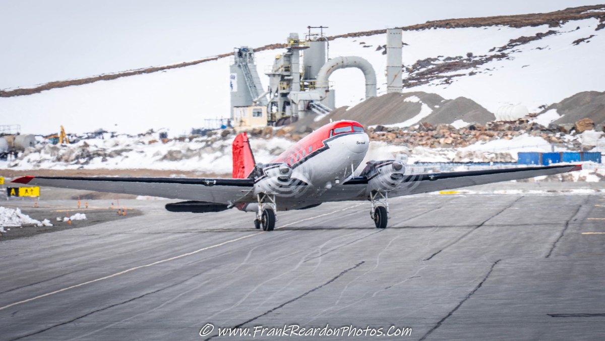 FrankReardon1's tweet photo. Afternoon view off #KennBorekAir #CGJKB 1944 (81 Years Old) Basler BT-67 Douglas #DC3T #DC3 on MAY.24.2025 #YFBSpotters #AVGEEKS #Iqaluit #Nunavut https://t.co/h3wqke8NDv