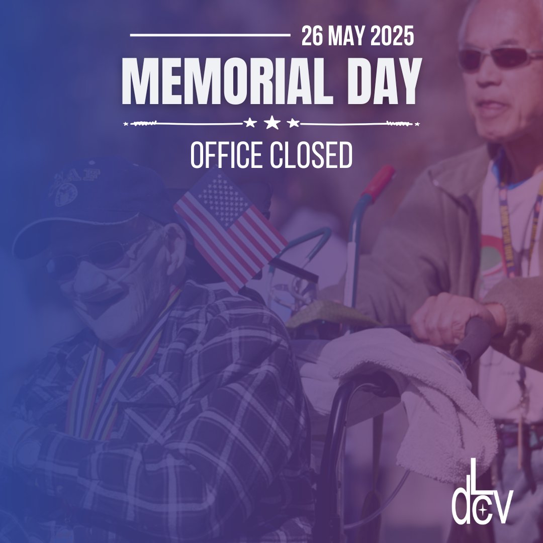 This #MemorialDay, our office is closed in order to remember and honor the courageous individuals who made the ultimate sacrifice for our freedom. Today, and every day, we also recognize the veterans and service members living with disabilities—your strength inspires us.