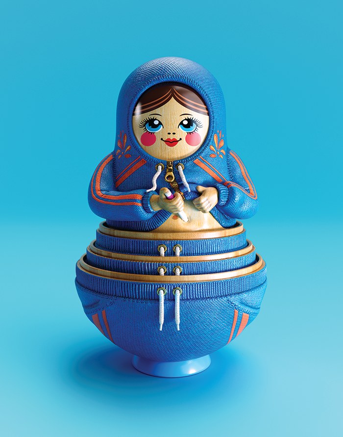 CA Winner: <a href="/Lisa_R_sheehan/">Lisa Sheehan</a>. “The Ozempic Effect”
“I was asked to create a conceptual image that illustrates the new wave in weight loss drugs by using the concept of a Russian doll to do so. The image was created in the 3D software Cinema 4D” ow.ly/Gu7a50VLhVm