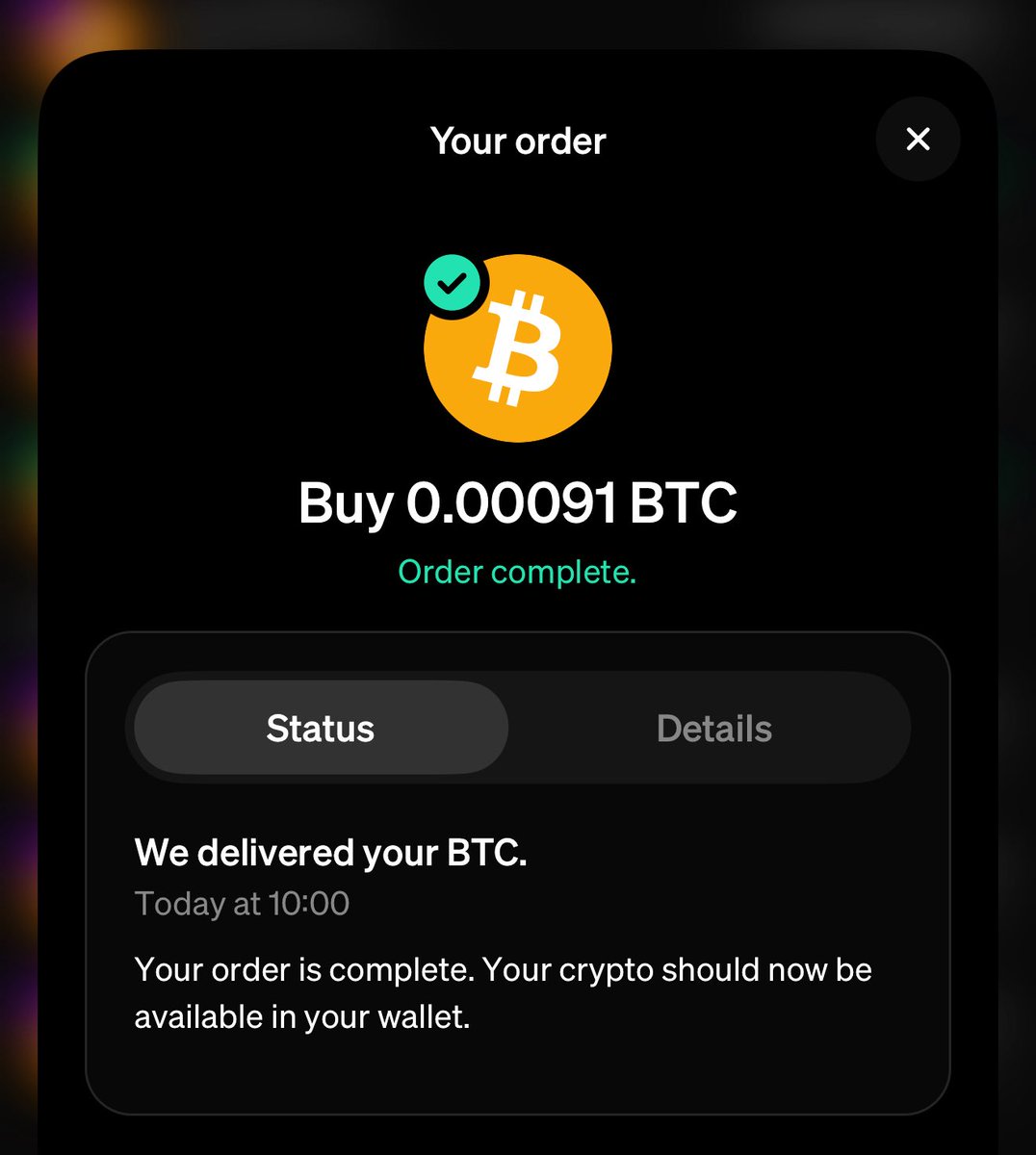 just bought Bitcoin while 40,000 feet in the air on my way to the Bitcoin  Conference