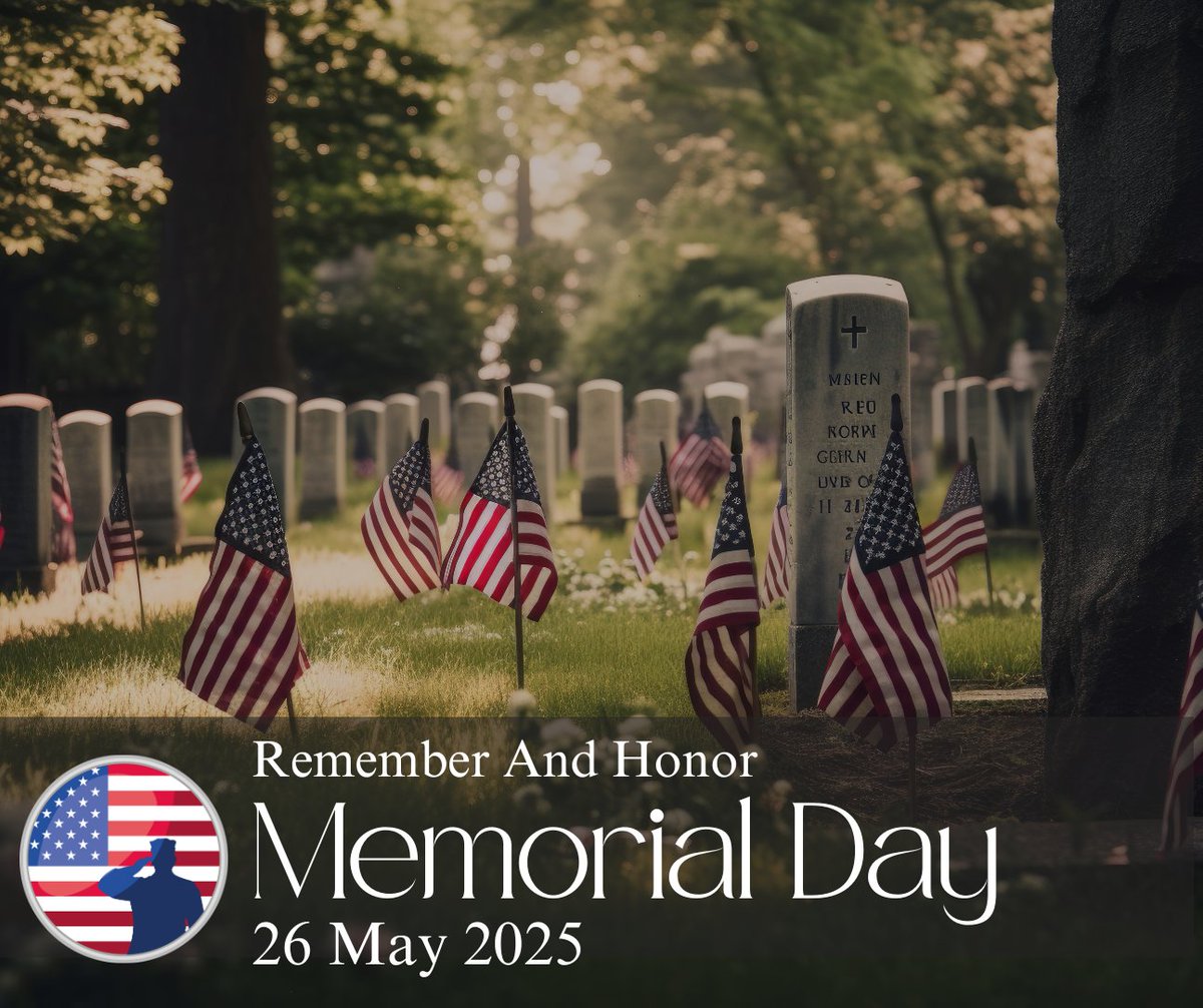 🇺🇸 Hoy honramos y recordamos con gratitud a los hombres y mujeres que dieron su vida al servicio de los Estados Unidos. 
Su valentía y sacrificio nunca serán olvidados. 
#MemorialDay #HonorYRecuerdo