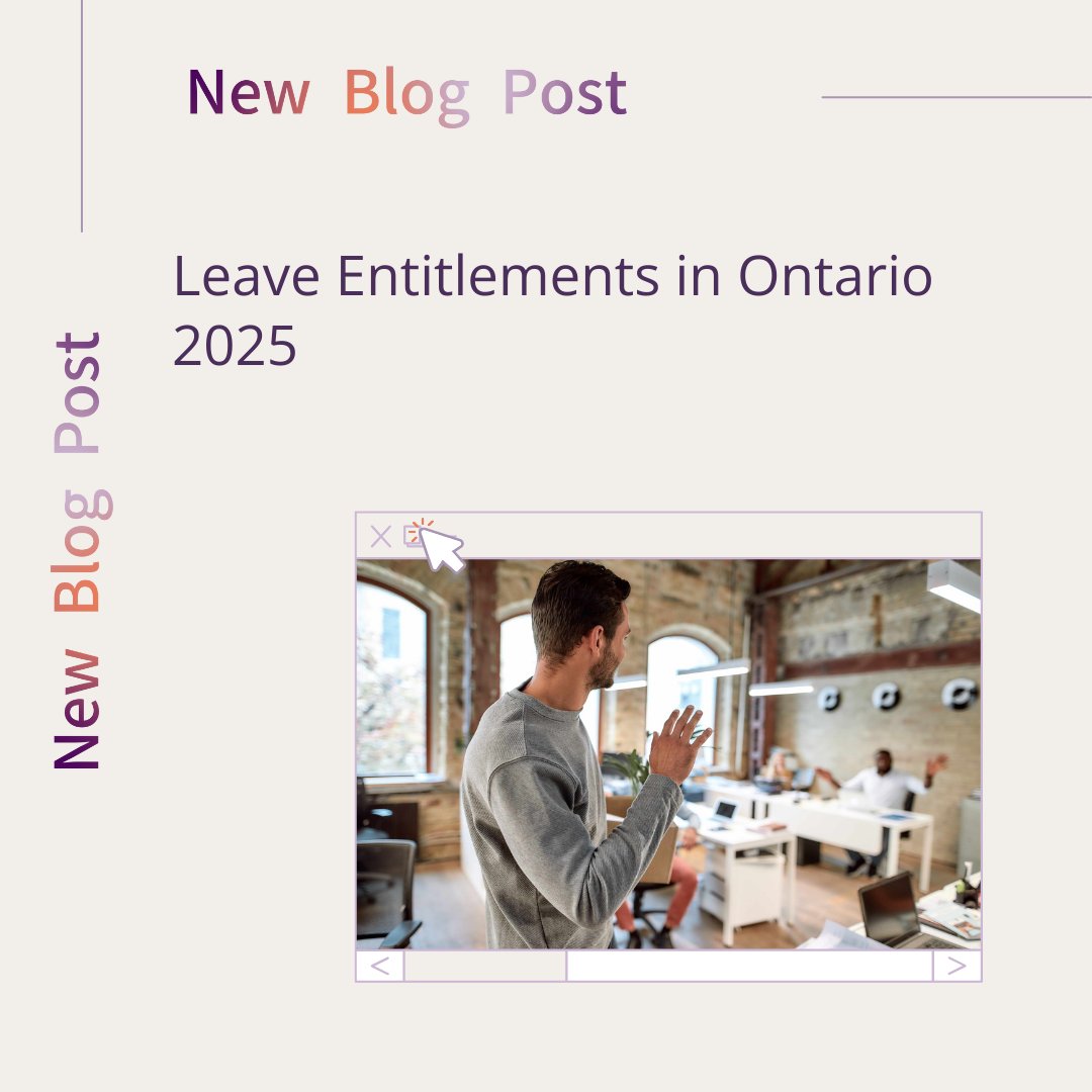 Leave Entitlements in Ontario 2025! 

Our latest blog covers the key updates to job-protected leaves, including longer illness leave, new types of leave, and stricter compliance rules for employers. 

ow.ly/n4Hp50VW2IZ

#OntarioLaw #LeaveEntitlements #HRUpdates