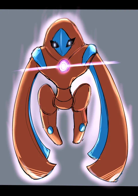うろ覚えで描いたデオキシスDFほぼ合ってたので寝ます 