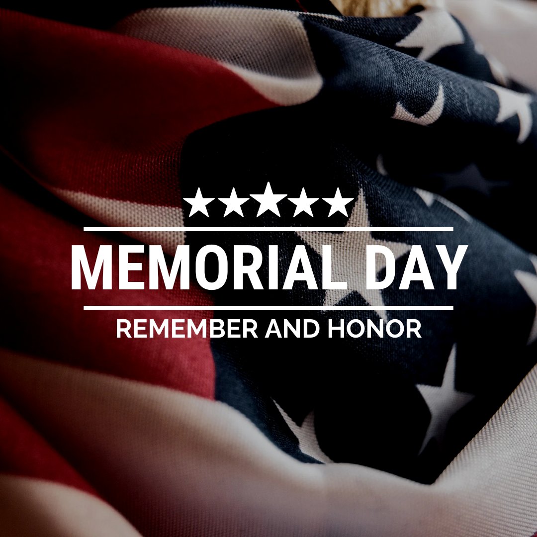 This Memorial Day, we remember and honor.

As we spend time with family and friends this weekend, let’s take a moment to remember those who made it possible.

#MemorialDay #HonorAndRemember #Gratitude #InMemoriam