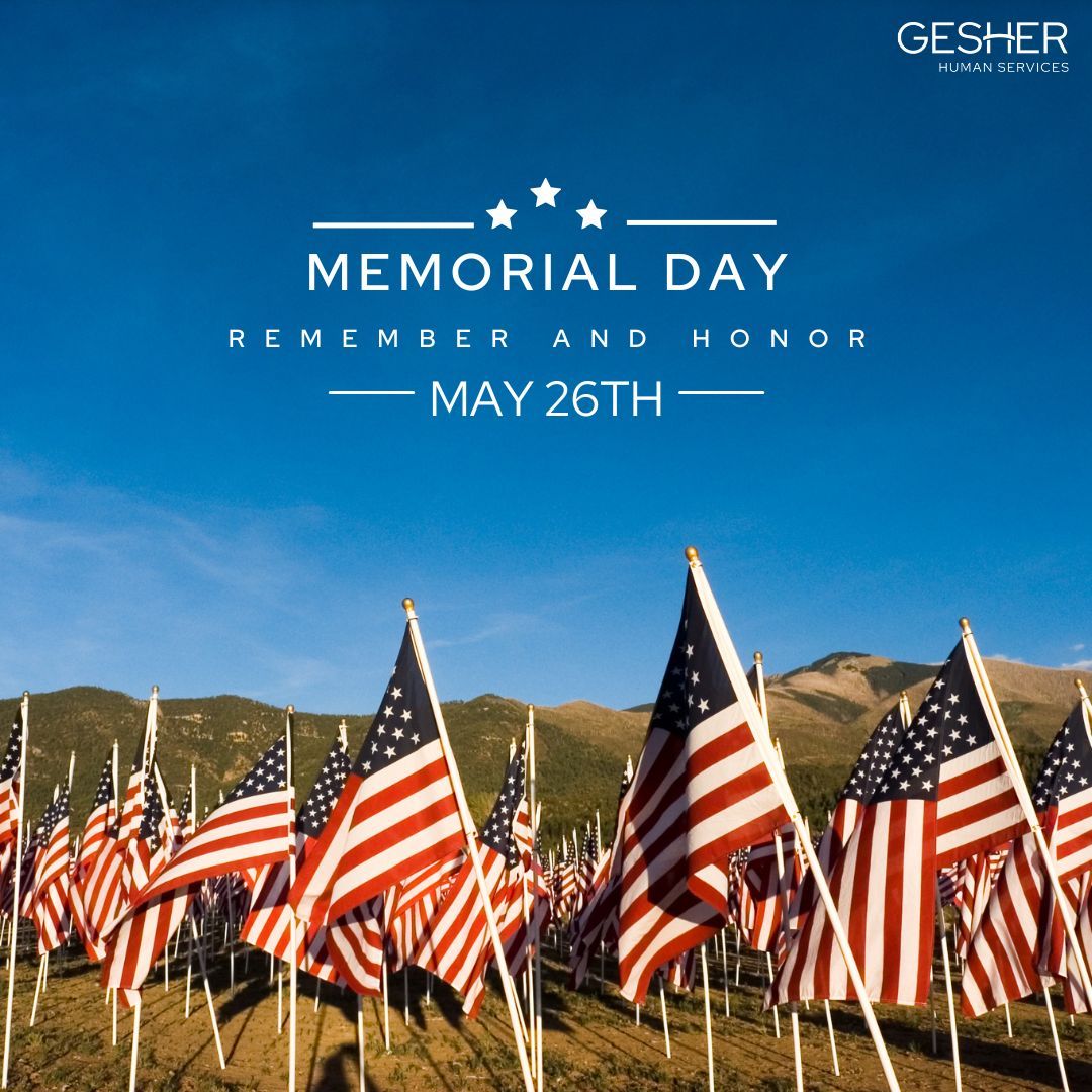 Today, we honor the brave men and women who gave everything in service to our country.
🕊️ Wishing you peace, reflection, and gratitude this Memorial Day.
#MemorialDay #HonoringOurHeroes #GesherHumanServices