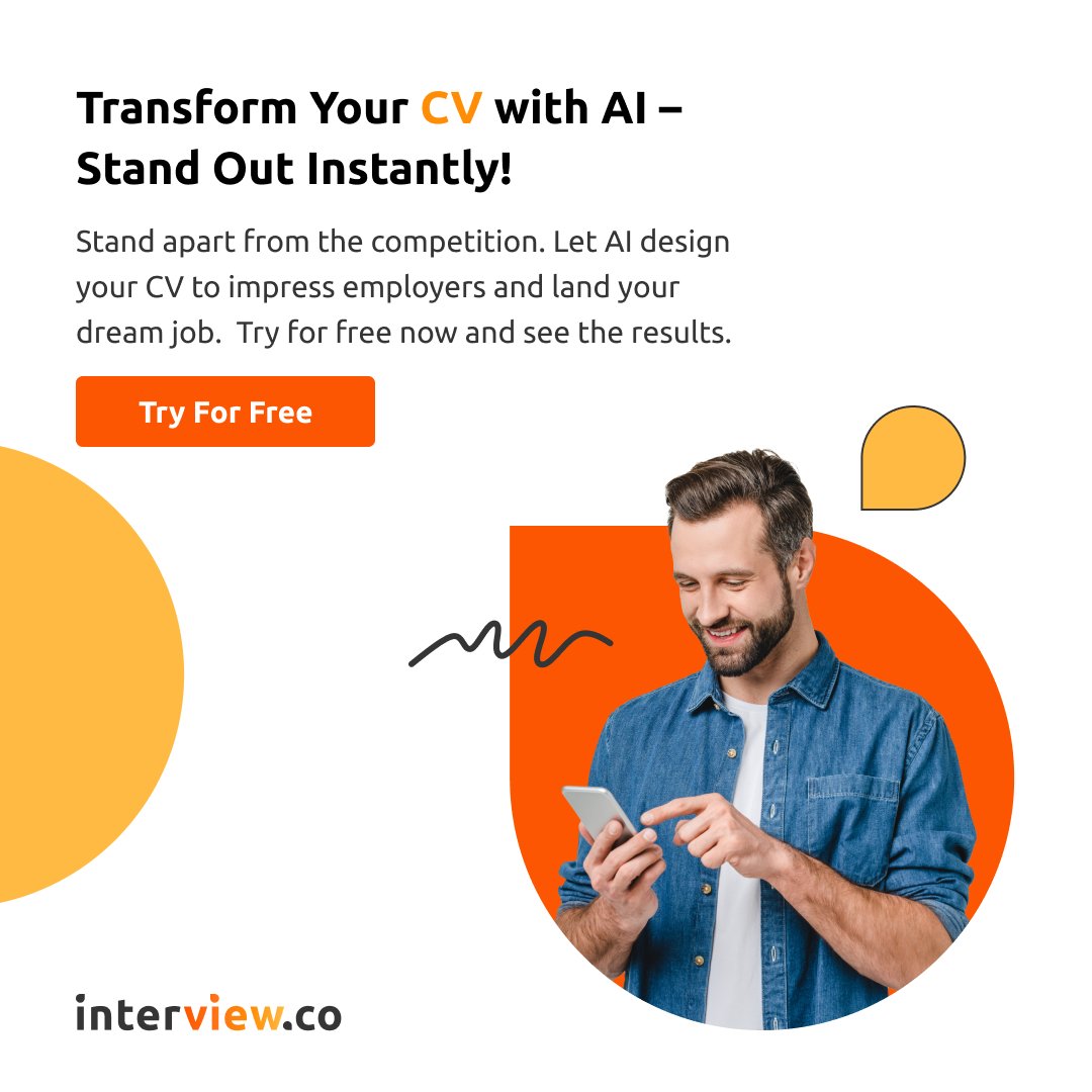 🚀 Ready to level up your job hunt? Let AI craft your CV and make you stand out instantly! Try it FREE and watch the magic happen. ✨ #JobSearch #AI #InterviewPrep #CV