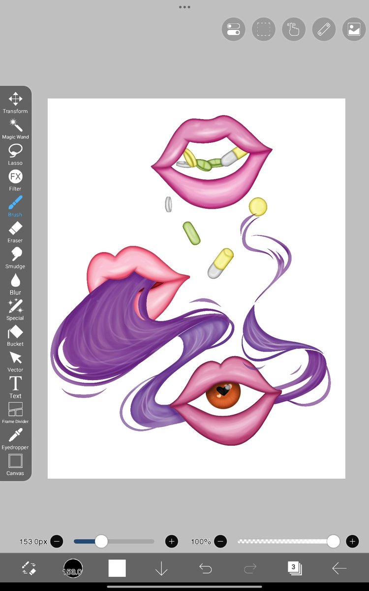 WIP for a new design! Pills, pretty mouths, and a whole lotta more details to add!
Might drop this as a shirt or sticker if y’all vibe with it…
RT if your serotonin’s store-bought too!
redbubble.com/people/Zanic-P…

#artwip #digitalart #zanicpanic #redbubble #ArtistOnTwitter