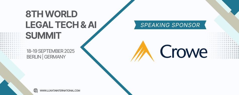 Luxatia Intl (@luxatia_intl) on Twitter photo We’re excited to hear the insights of our Speaking Sponsor, <a href="/CroweGlobal/">CroweGlobal</a>, at the 8th World Legal Tech Summit in Berlin, Sep 18–19, 2025! ⚖️💼
Explore how they’re empowering legal teams with digital innovation.
🔗 crowe.com #LegalTech2025 We’re excited to hear the insights of our Speaking Sponsor, <a href="/CroweGlobal/">CroweGlobal</a>, at the 8th World Legal Tech Summit in Berlin, Sep 18–19, 2025! ⚖️💼
Explore how they’re empowering legal teams with digital innovation.
🔗 crowe.com #LegalTech2025