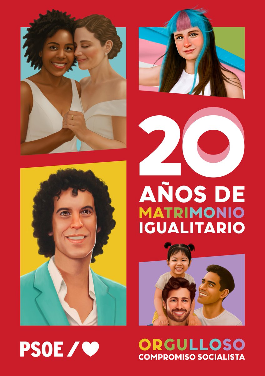 Se acerca junio, el mes del Orgullo LGTBI. Este año tenemos mucho que celebrar y queremos compartir esta campaña tan especial. 🏳️‍🌈

Celebramos el 20 aniversario del matrimonio igualitario y de la adopción homoparental. ¿Estáis preparadas y preparados?