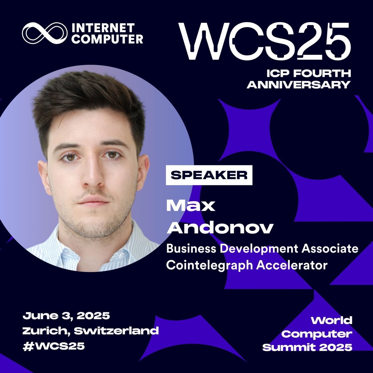 Excited to share that I’ll be joining as a jury member for the startup pitch competition at WCS25 - World Computer Summit in Zurich on June 3!

Looking forward to meeting visionary founders building on the Internet Computer Protocol. 

lu.ma/wcs25